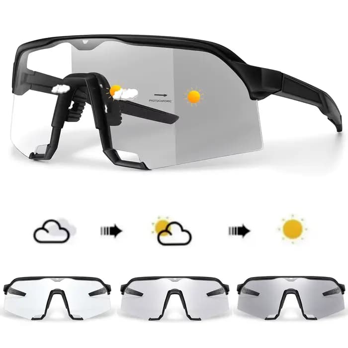 Lunettes de soleil photochromiques pour hommes et femmes, en plein air, vtt, vélo, cyclisme, course