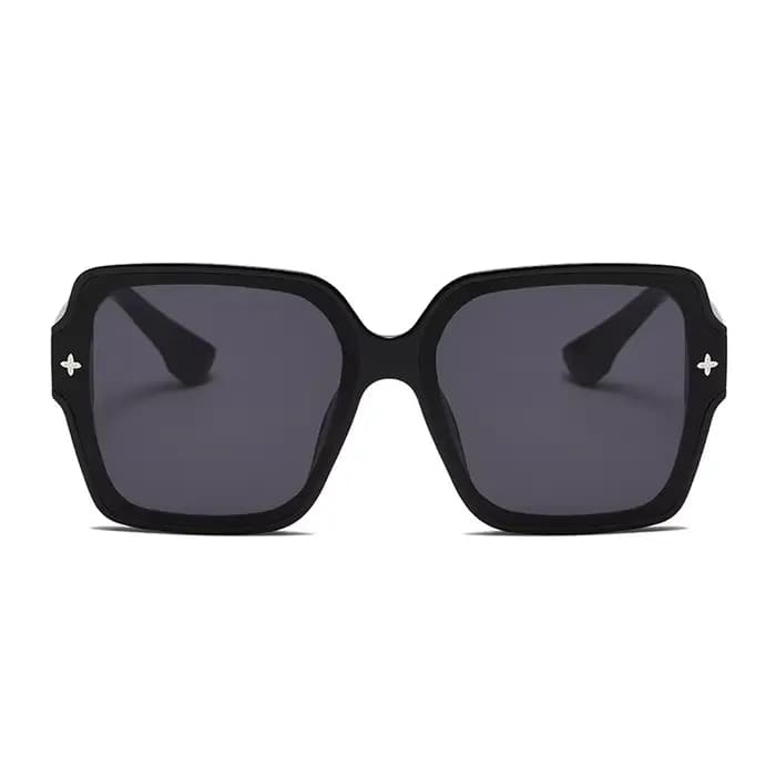 Lunettes de soleil à monture carrée pour femmes, Protection UV de luxe, grande monture assortie avec
