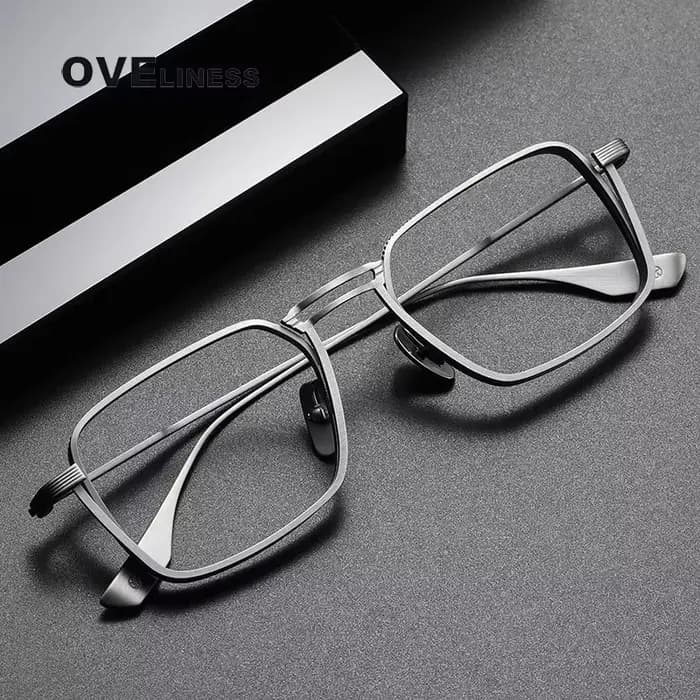 Mode pur titane lunettes cadre hommes femmes marque Design ultraléger montures de lunettes haute qua
