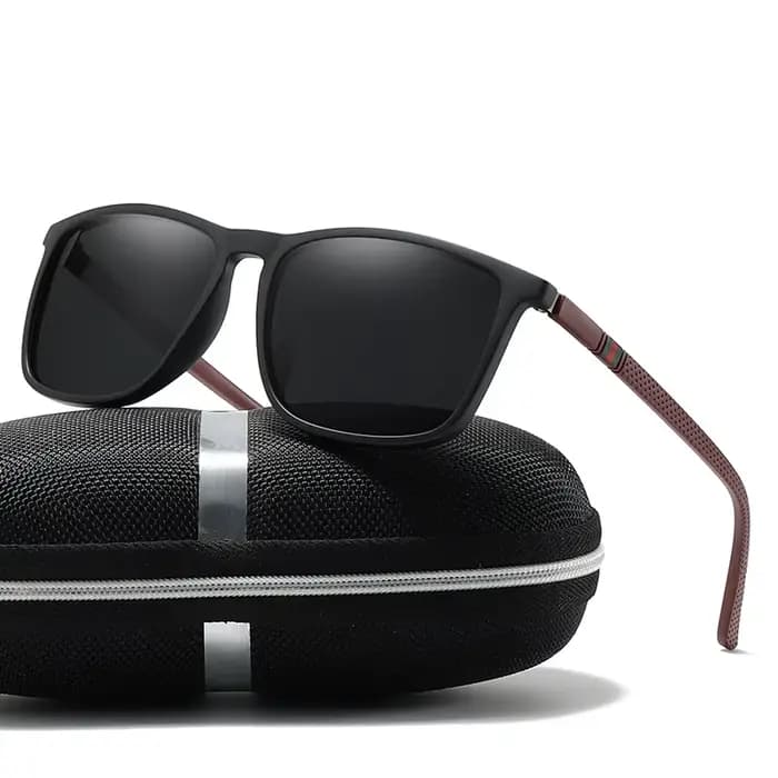 Lunettes de soleil de sport pour hommes, polarisées, confortables, carrées, légères, accessoire avec