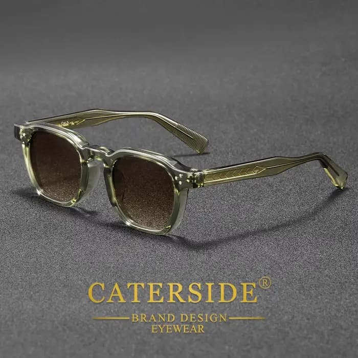 Lunettes de soleil rétro punk CATERSIDE pour hommes, monture carrée petite, design personnalisé, lun