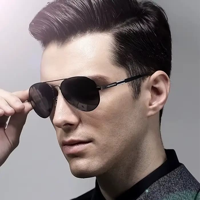 VEITHDIA pilote lunettes de soleil en aluminium hommes lunettes pour femme polarisées UV400 lentille