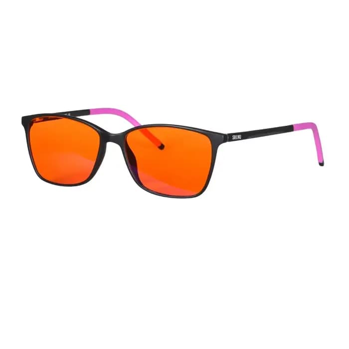 Lunettes d'ordinateur bloquant la lumière bleue pour femmes, verres rouges, 100% bloquant pour un bo