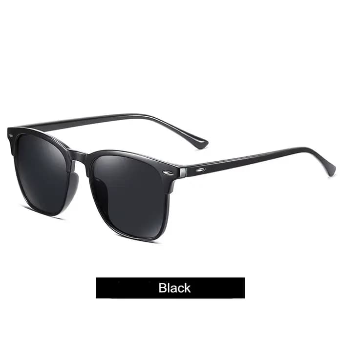 Nouvelles lunettes de soleil polarisées femmes noir en plastique plein cadre carré lunettes de solei