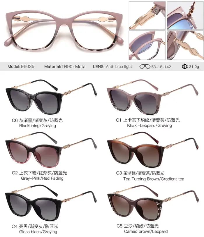 CLLOIO pince magnétique sur lunettes de myopie optique femmes conduite lunettes de soleil polarisées