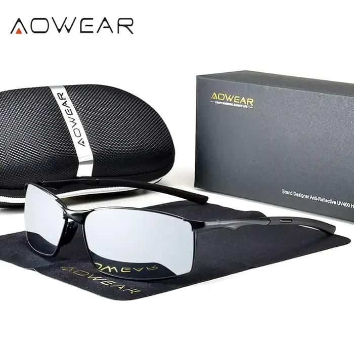 AOWEAR marque UV400 lunettes de soleil polarisées hommes femmes classique HD conduite en plein air l