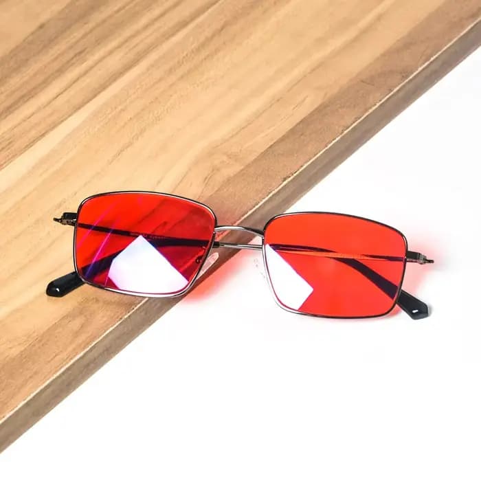 Lunettes de lumière bleue hommes lentille Orange lentille rouge lentille claire lunettes en métal pr