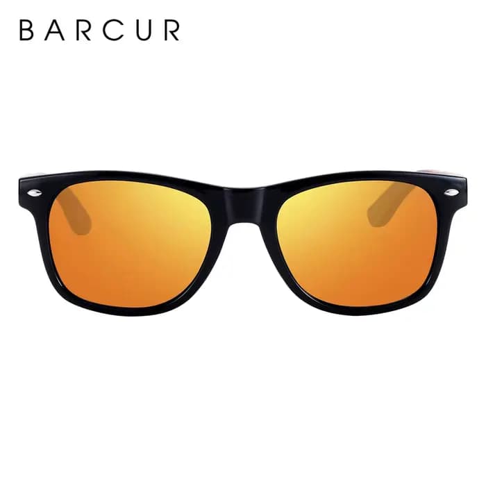 BARCUR-Lunettes de soleil en bois de zèbre naturel pour hommes et femmes, lunettes polarisées, verre