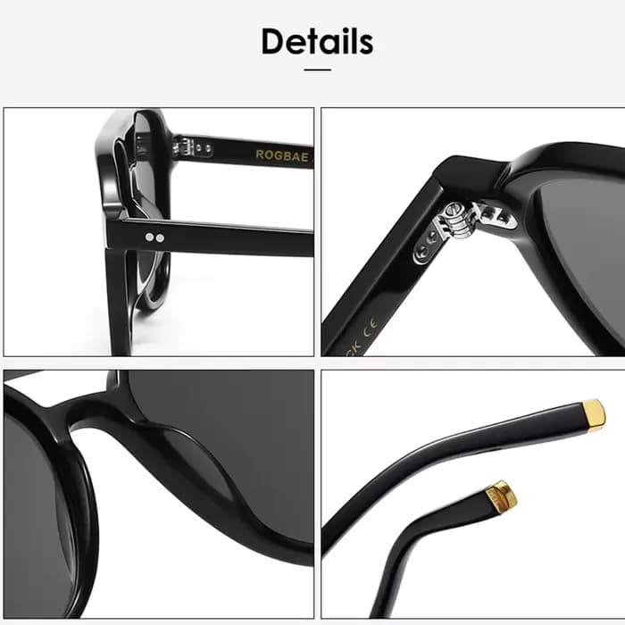 Matériau TR90 ultra-léger Lunettes de soleil polarisées Double nez Bridges lunettes de soleil pour h