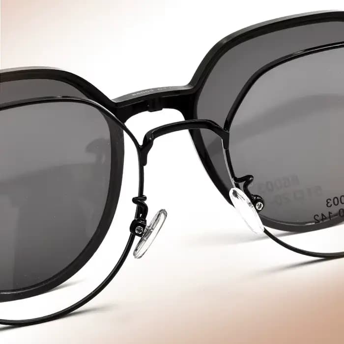Lunettes de soleil polarisées à Clip, monture en alliage de titane pour femmes, pare-soleil optique
