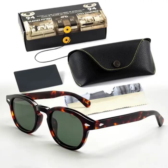 Lunettes de soleil polarisées Johnny Depp pour hommes et femmes, monture en acétate, marque de luxe,
