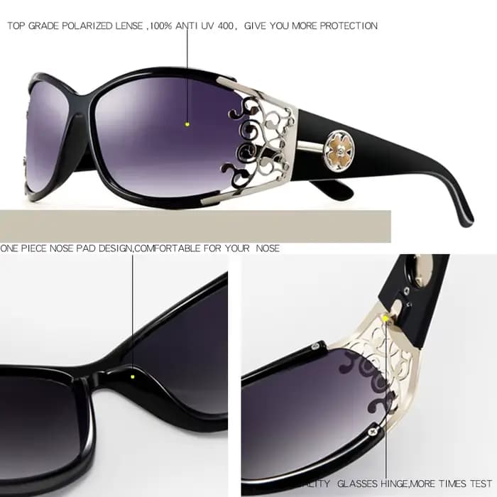 PARZIN – lunettes de soleil polarisées de luxe pour femmes, pour la conduite, Vintage, pour dames, n