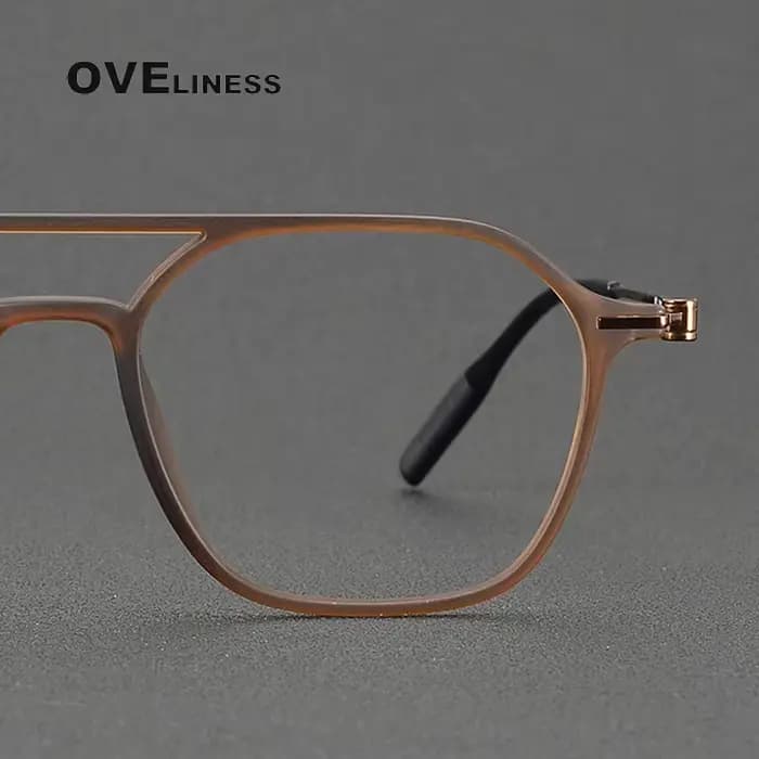 Monture de lunettes en titane 2025 acétate pour hommes et femmes, montures de lunettes carrées rétro