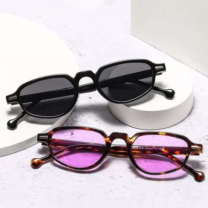 SHAUNA Ins mode populaire petit œil de chat femmes lunettes de soleil rétro clair océan lentille nua