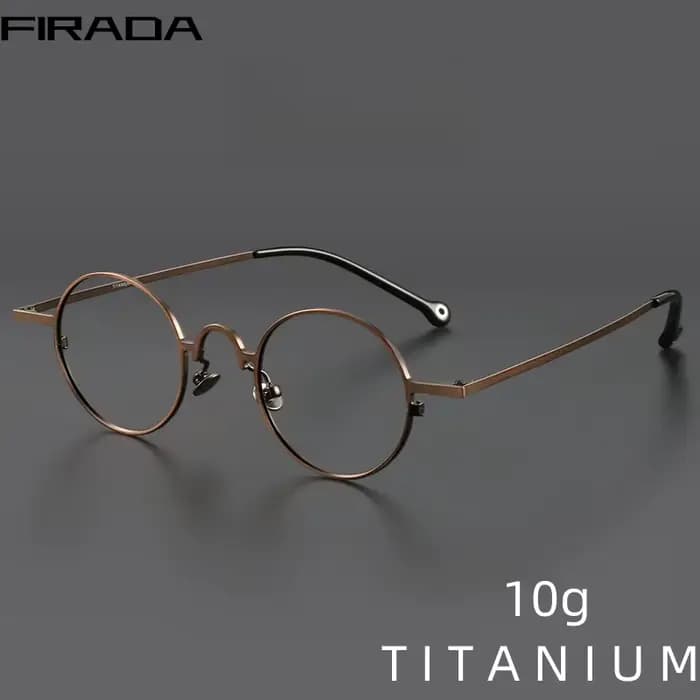 FIRADA mode confortable lunettes rondes Vintage luxe lunettes en titane optique lunettes de Prescrip