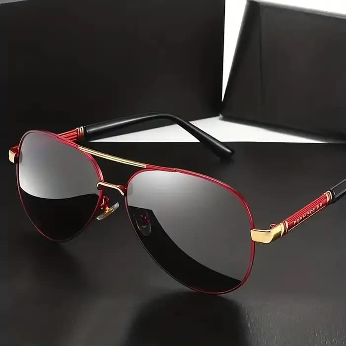 Lunettes de soleil polarisées hommes monture métallique qualité lunettes de soleil marque Design mâl