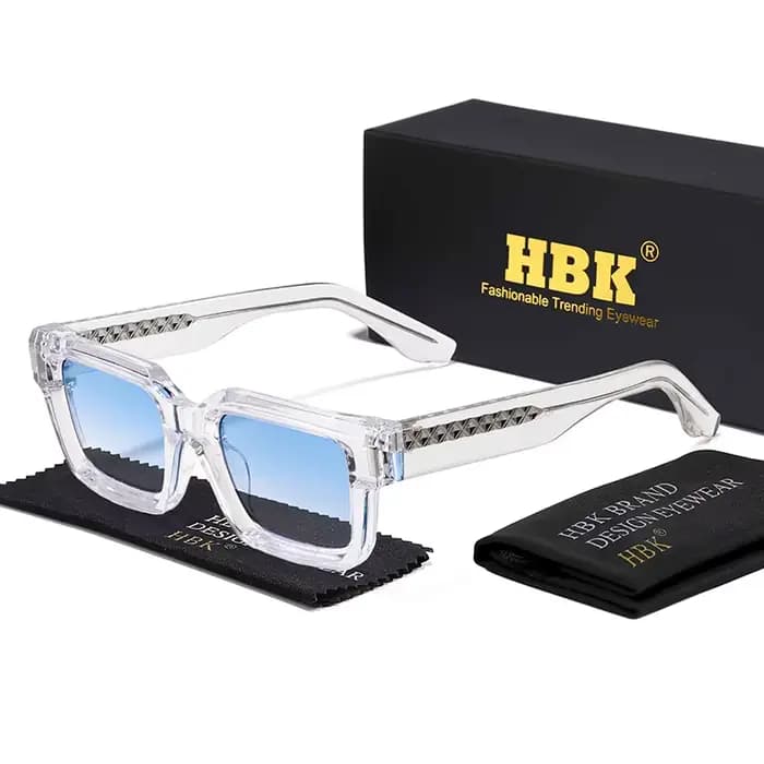 HBK Vintage carré hommes lunettes de soleil marque cadre conception lunettes de soleil femmes fête v
