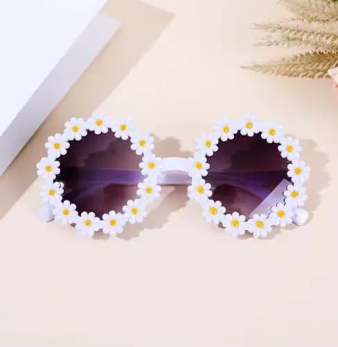 Lunettes de soleil polarisées en forme d'œil de chat pour enfants, nouvelles couleurs, rondes, fleur