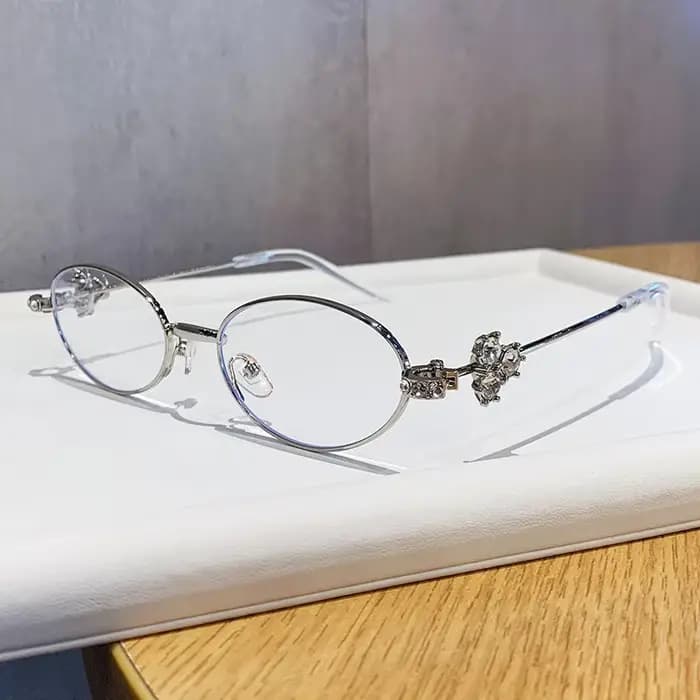 Lunettes anti-lumière bleue ovales coréennes pour femmes et hommes, monture décorative mignonne, lun