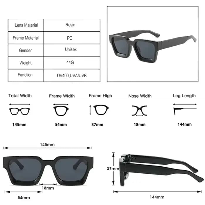 JNPCXI mode carré femmes luxe lunettes de soleil rétro dégradé bleu concepteur hommes tendance lunet