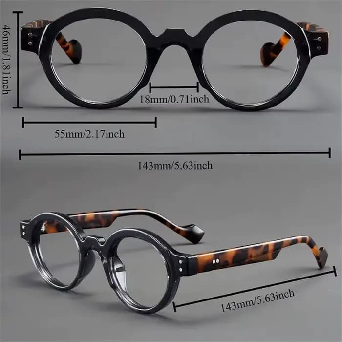 Un ensemble de 2 lunettes de lecture rondes et carrées vintage, adaptées aux hommes et aux femmes, c