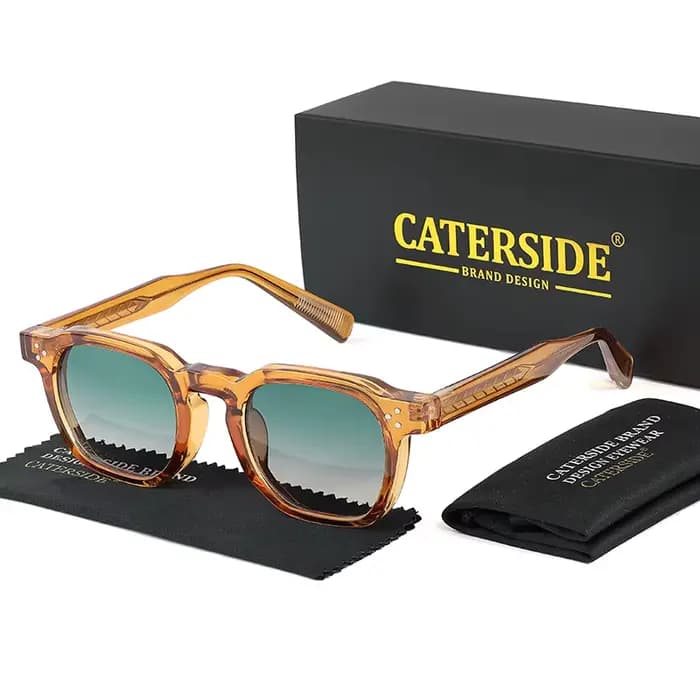 CATERSIDE nouvelles lunettes de soleil carrées rétro Punk hommes petite monture conception personnal