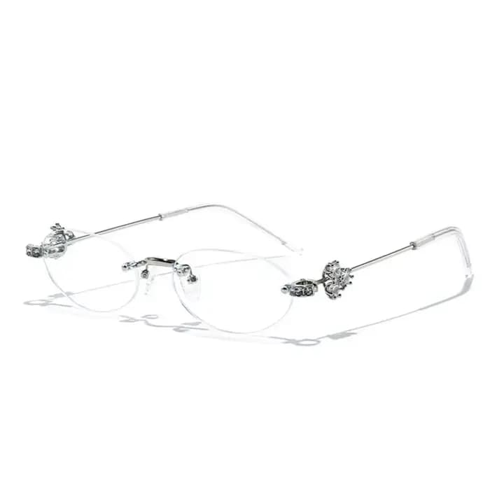 MOMOJA femmes luxe petites lunettes ovales cadre sans monture monture lunettes Ultra léger haute qua