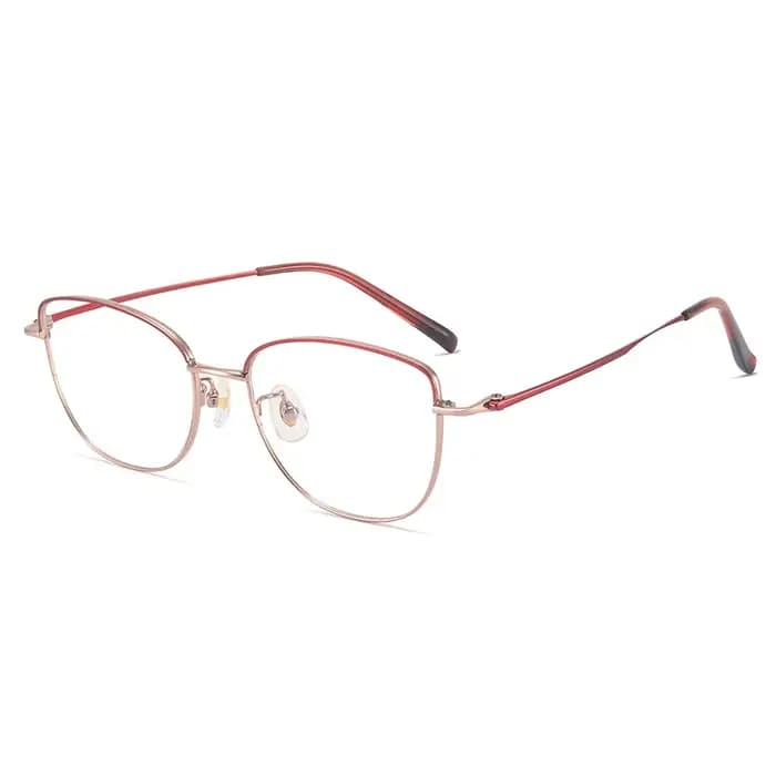 YIMARUILI Ultra léger alliage de titane femmes oeil de chat lunettes cadre mode tendance papillon op