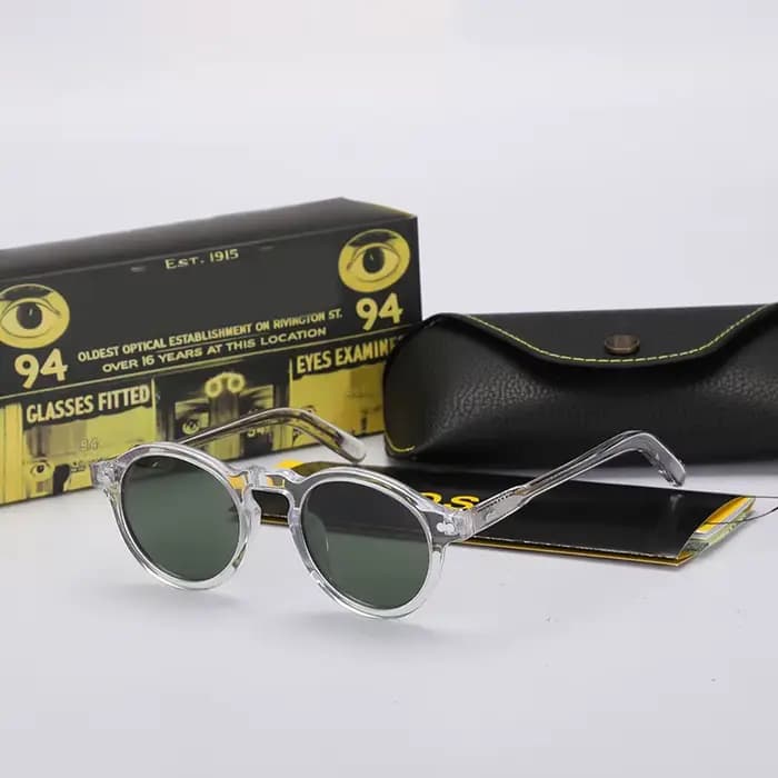 Lemtosh lunettes de soleil rondes homme Johnny Depp lunettes de soleil polarisées femme marque de lu