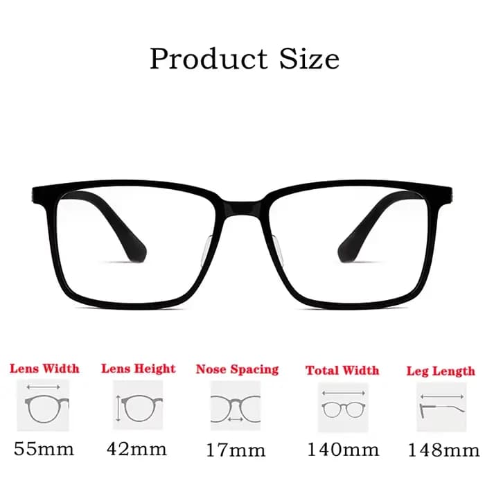 YIMARUILI Ultra-léger affaires pur titane carré lunettes cadre acétate rétro optique Prescription lu