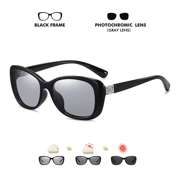 LIOUMO – lunettes de soleil polarisées photochromiques pour femmes, élégantes, anti-éblouissement, e