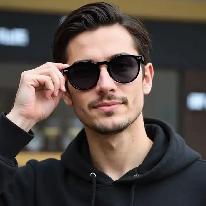 Lunettes de soleil rondes rétro pour hommes et femmes, petites lunettes de soleil polarisées à la mo