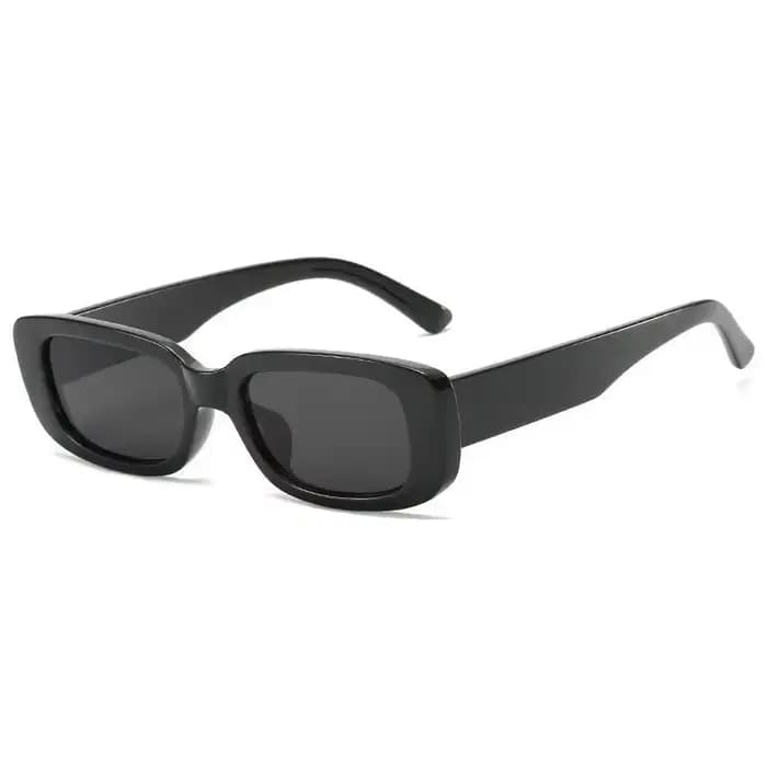 Lunettes de soleil carrées noires vintage pour femme, marque de luxe, petites lunettes de soleil rec