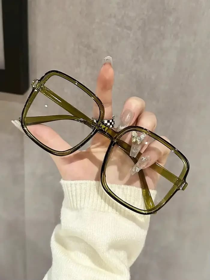 Lunettes carrées surdimensionnées sans Prescription, à la mode, avec cadre exquis, adaptées à un usa