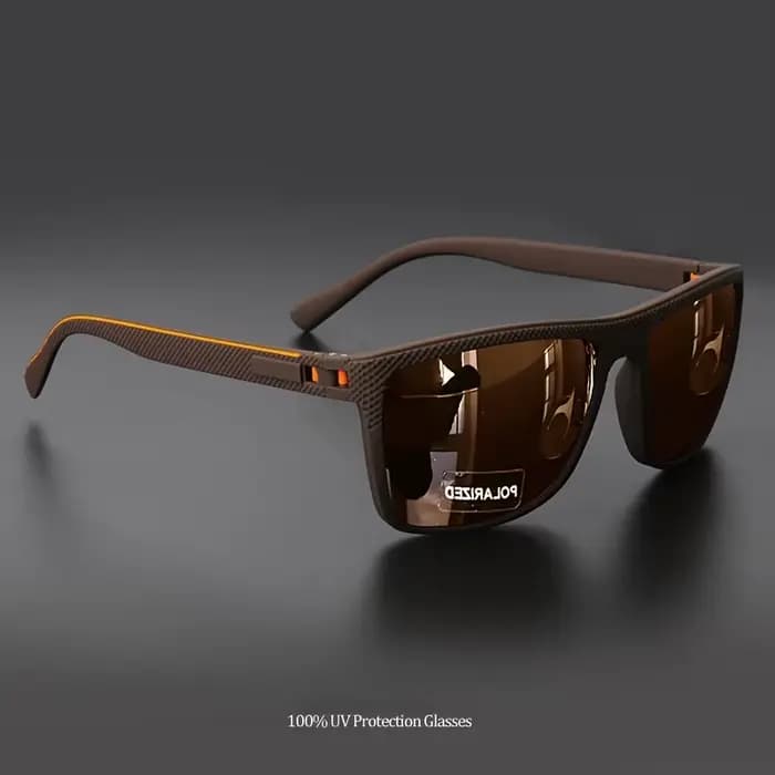 Lunettes de soleil polarisées à monture carrée, charnières à ressort de haute qualité, lentilles à r