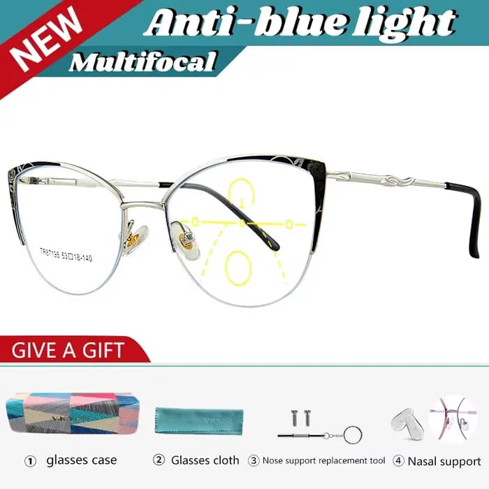 Lunettes de soleil pour femmes VICKI, style œil de chat, avec fonction anti-lumière bleue. Personnal