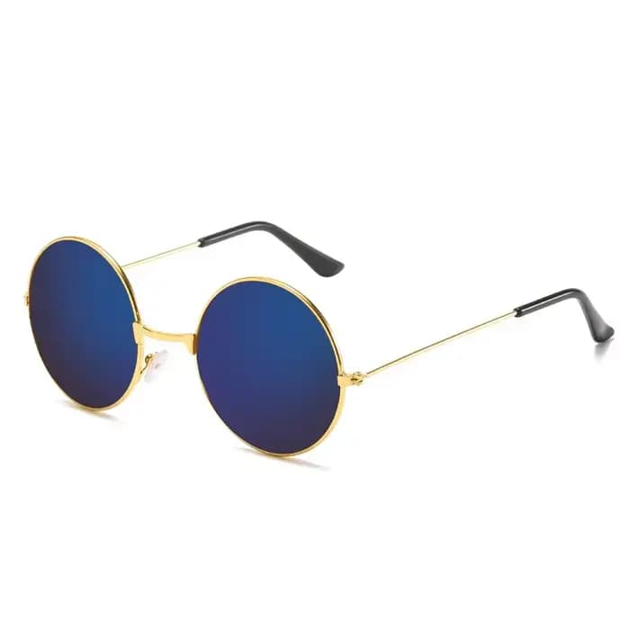 Lunettes de soleil rondes en métal pour hommes et femmes, lunettes de soleil rétro vintage, lunettes