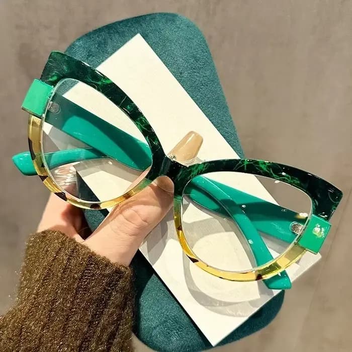Femmes grandes lunettes de lecture œil de chat à la mode surdimensionné loin vue lunettes hommes fem