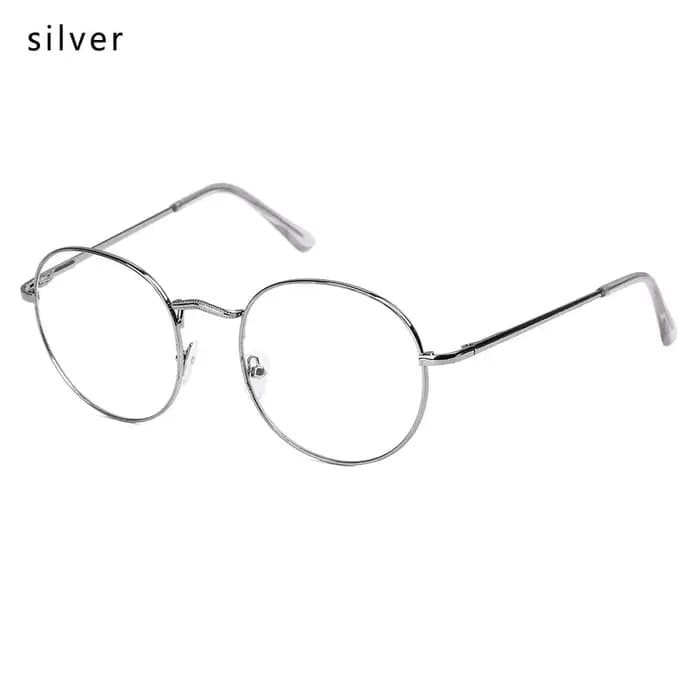 Monture de lunettes optiques vintage surdimensionnée en métal pour soins de la vue, lunettes rondes