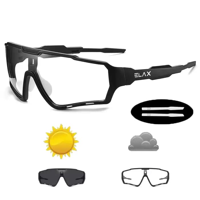 ELAX nouvelles lunettes de vélo photochromiques lunettes de soleil de sport hommes femmes vtt lunett
