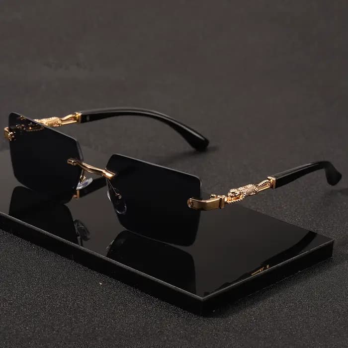 1pc lunettes de soleil sans monture Rectangle femmes hommes nuances petites lunettes de soleil carré