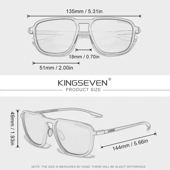 Lunettes de soleil polarisées KINGSEVEN pour hommes et femmes, style vintage de haute qualité, pour