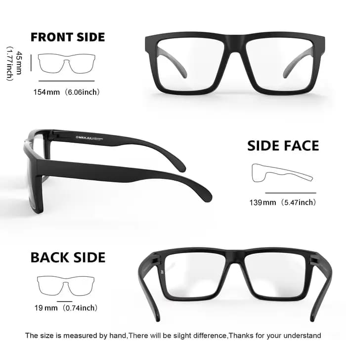 Jcorde I-Lunettes de soleil Z87 ultralégères pour hommes, extra grandes, têtes larges, TR90, UV400,