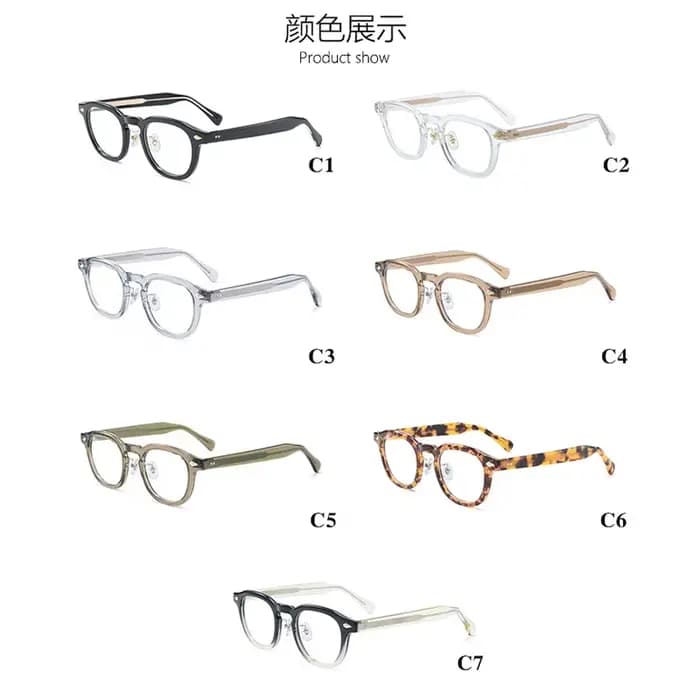 HBK rétro ovale lunettes montures lentilles transparentes hommes haute qualité TR-90 cadre lunettes