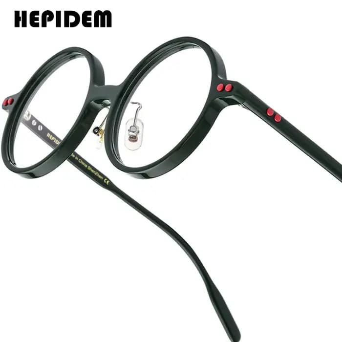 HEPIDEM acétate lunettes cadre hommes marque concepteur rond femmes Nerd lunettes japonais à la main