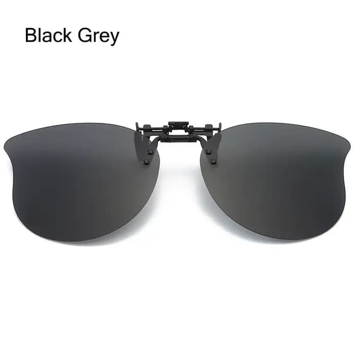 Lunettes de soleil à clipser sur lunettes de vue, ultra-légères, UV400, rabattables, forme œil de ch