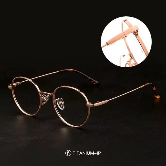 YIMARUILI rétro rond petit visage hommes et femmes titane lunettes cadre Ultra-léger Simple optique
