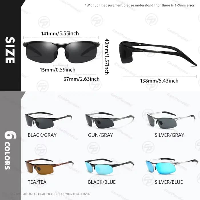 CoolPandas marque 2025 lunettes De soleil en aluminium pour hommes femmes lunettes De soleil polaris