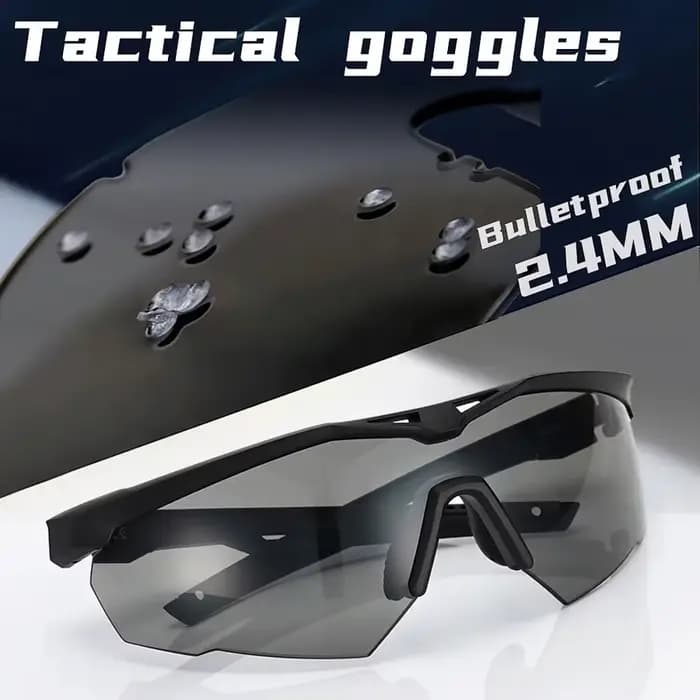 Lunettes tactiques militaires CS Airsoft lunettes de tir coupe-vent HD 3 lentilles Motocross moto al