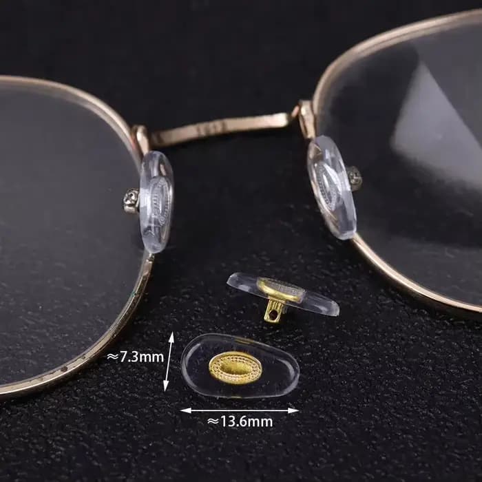 10 paires de coussinets de nez en silicone à visser, avec noyau en PVC et aluminium, pour lunettes,